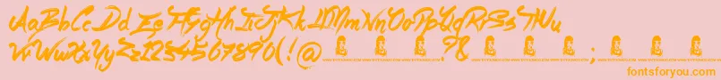 StoryBook Font – Orange Fonts on Pink Background