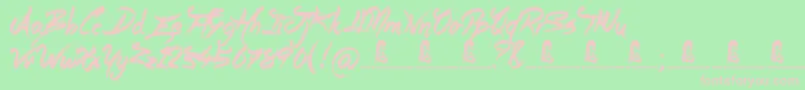 StoryBook Font – Pink Fonts on Green Background