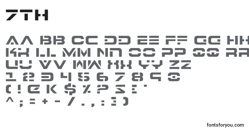 7th font – alphabet, numbers, special characters