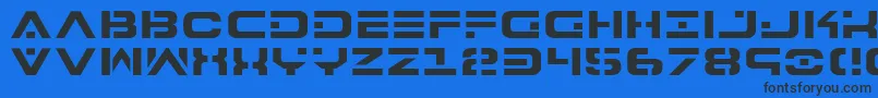 Шрифт 7th – чёрные шрифты на синем фоне