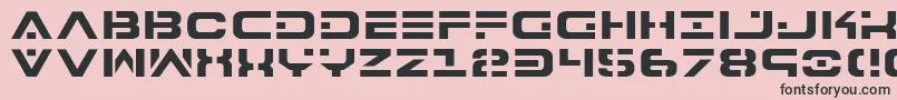 Шрифт 7th – чёрные шрифты на розовом фоне