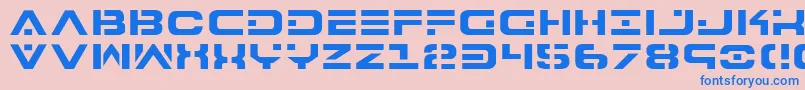 Шрифт 7th – синие шрифты на розовом фоне