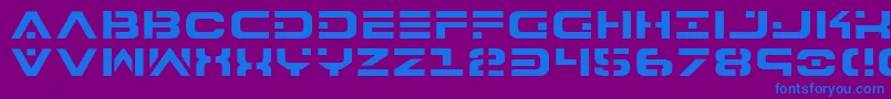 Шрифт 7th – синие шрифты на фиолетовом фоне
