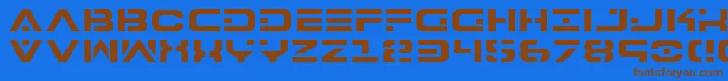 7th-fontti – ruskeat fontit sinisellä taustalla