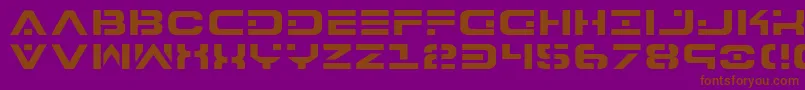 フォント7th – 紫色の背景に茶色のフォント