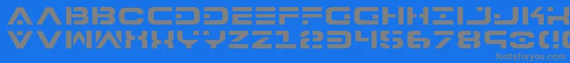 フォント7th – 青い背景に灰色の文字
