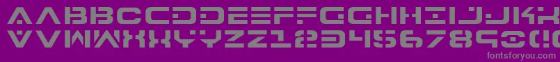 フォント7th – 紫の背景に灰色の文字