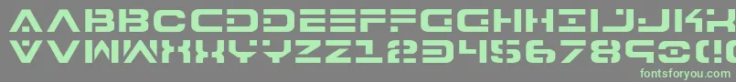 フォント7th – 灰色の背景に緑のフォント