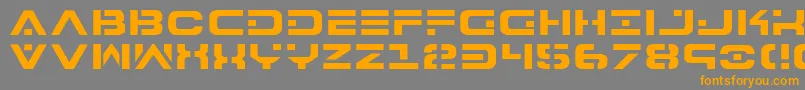 7th Font – Orange Fonts on Gray Background