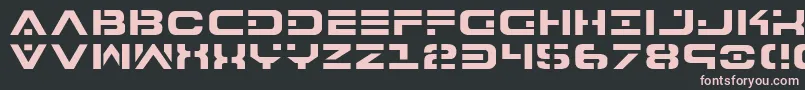 フォント7th – 黒い背景にピンクのフォント