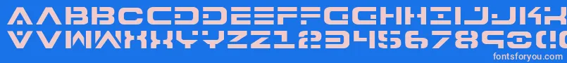 Шрифт 7th – розовые шрифты на синем фоне