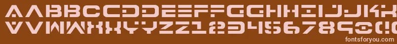 Шрифт 7th – розовые шрифты на коричневом фоне