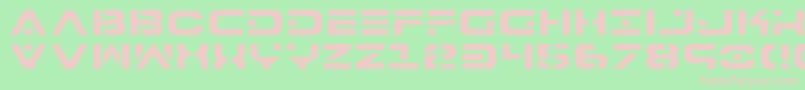 7th-fontti – vaaleanpunaiset fontit vihreällä taustalla
