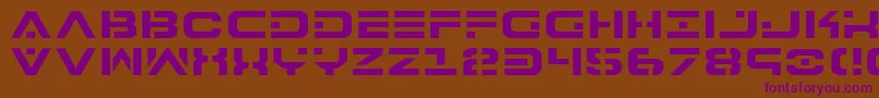 Шрифт 7th – фиолетовые шрифты на коричневом фоне