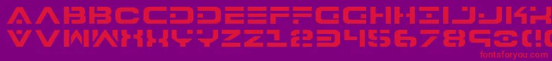 フォント7th – 紫の背景に赤い文字