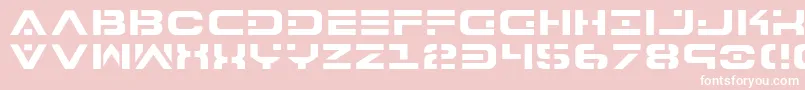 7th-Schriftart – Weiße Schriften auf rosa Hintergrund