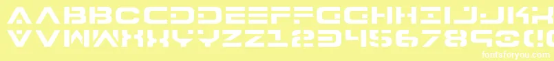 Шрифт 7th – белые шрифты на жёлтом фоне