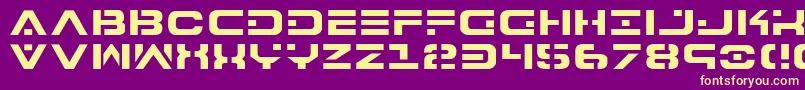 7th-fontti – keltaiset fontit violetilla taustalla