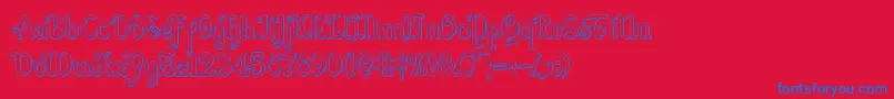 fuente Quillswordout – Fuentes Azules Sobre Fondo Rojo