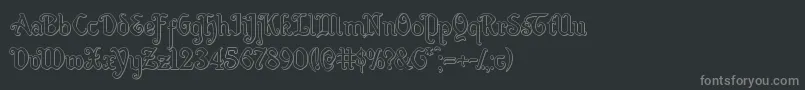 Quillswordout Font – Gray Fonts on Black Background