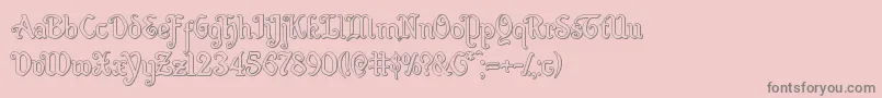 More about Quillswordout Font Quillswordout Font – Gray Fonts on Pink Background
