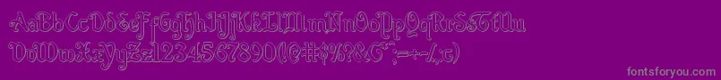 Quillswordout Font – Gray Fonts on Purple Background