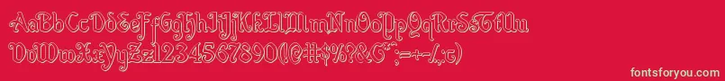 More about Quillswordout Font Quillswordout Font – Green Fonts on Red Background