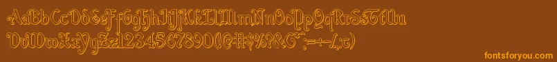 fuente Quillswordout – Fuentes Naranjas Sobre Fondo Marrón