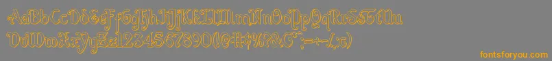 Saiba mais sobre a fonte Quillswordout Fonte Quillswordout – fontes laranjas em um fundo cinza