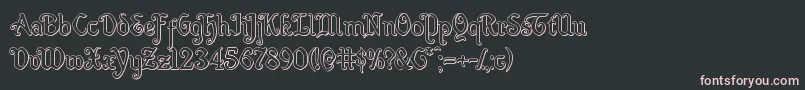 Quillswordout Font – Pink Fonts on Black Background