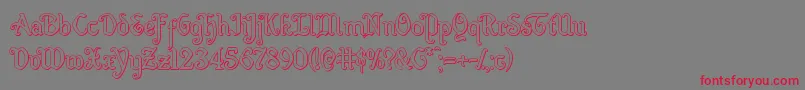 Quillswordout Font – Red Fonts on Gray Background