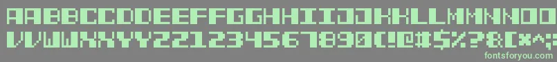 PowerPixel7 Font – Green Fonts on Gray Background