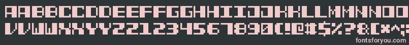 PowerPixel7 Font – Pink Fonts on Black Background