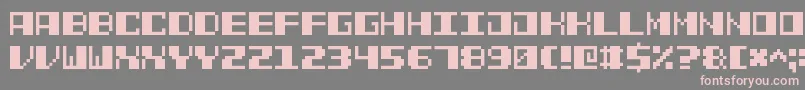 PowerPixel7 Font – Pink Fonts on Gray Background