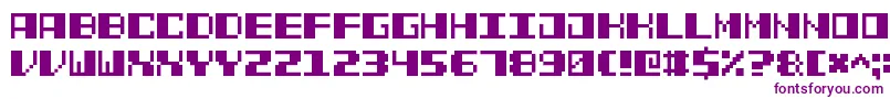 PowerPixel7 Font – Purple Fonts on White Background