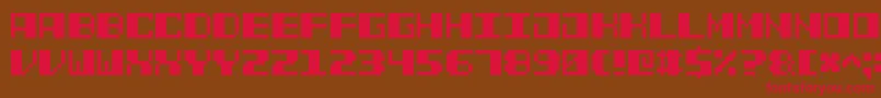 PowerPixel7 Font – Red Fonts on Brown Background