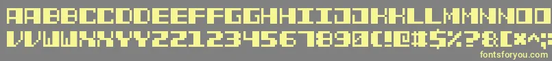 PowerPixel7 Font – Yellow Fonts on Gray Background