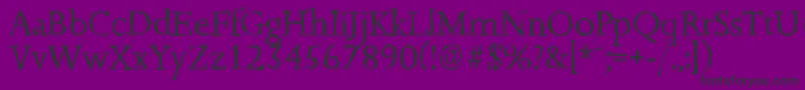 JessicarandomRegular Font – Black Fonts on Purple Background