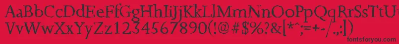 JessicarandomRegular Font – Black Fonts on Red Background