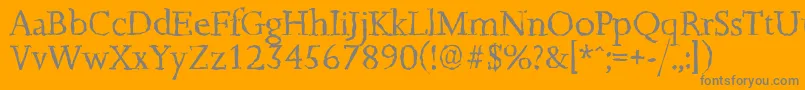 JessicarandomRegular Font – Gray Fonts on Orange Background