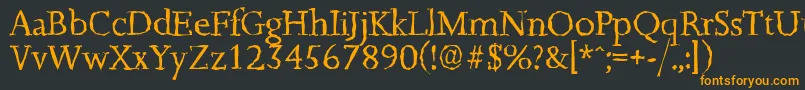 JessicarandomRegular Font – Orange Fonts on Black Background