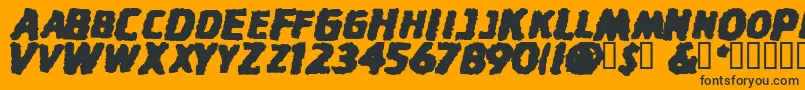 StinkfistySmallCaps Font – Black Fonts on Orange Background