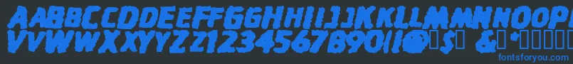 StinkfistySmallCaps Font – Blue Fonts on Black Background