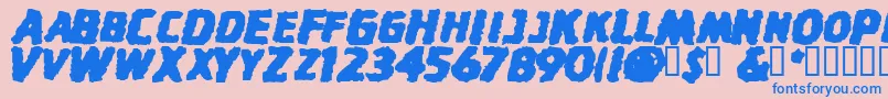 StinkfistySmallCaps Font – Blue Fonts on Pink Background