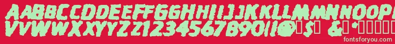 StinkfistySmallCaps Font – Green Fonts on Red Background