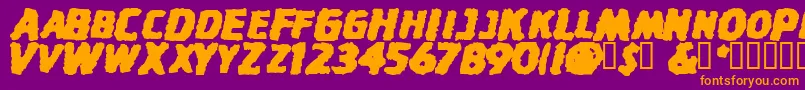 StinkfistySmallCaps Font – Orange Fonts on Purple Background