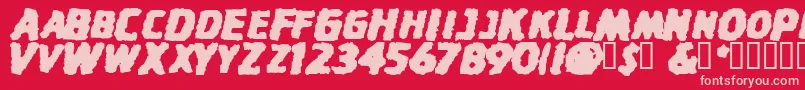 StinkfistySmallCaps Font – Pink Fonts on Red Background