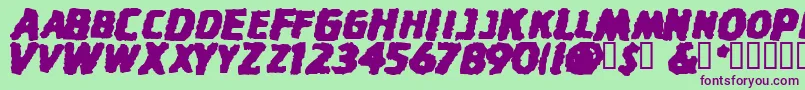 StinkfistySmallCaps Font – Purple Fonts on Green Background