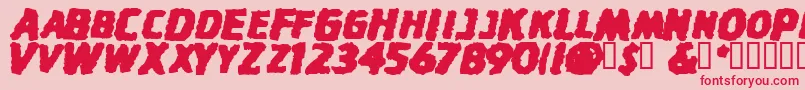 StinkfistySmallCaps Font – Red Fonts on Pink Background