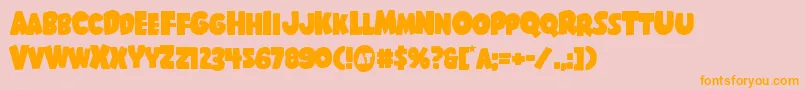 Shablagoo Font – Orange Fonts on Pink Background